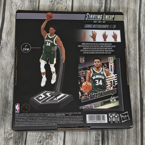 Hasbro Giannis Antetokounmpo Bucks NBA Starting Lineup SLU Series 1 Sealed NEW - Picture 2 of 6